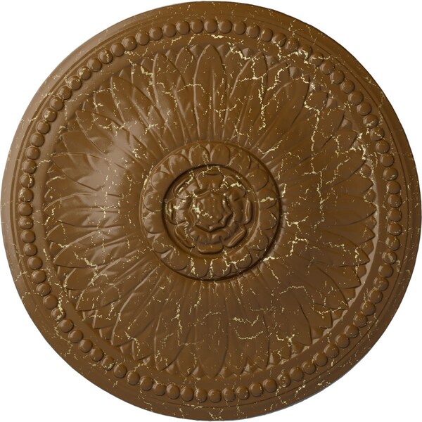 Ekena Millwork Bailey Ceiling Medallion (Fits Canopies up to 4"), 18 1/8"OD x 3/4"P, Smokey Topaz Crackle CM19BISTC - main